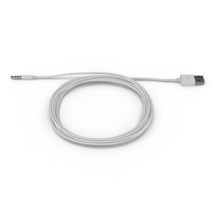 3D Apple iPod shuffle USB Cable model