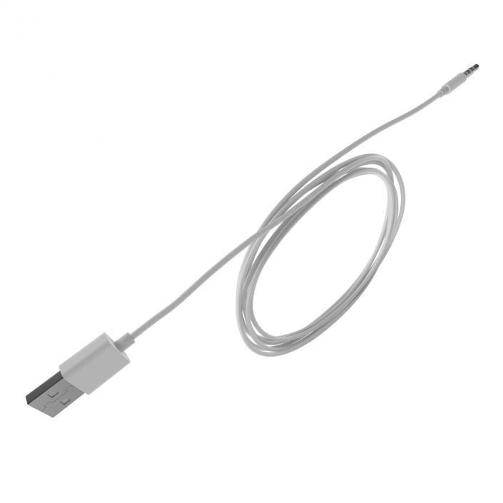 3D Apple iPod shuffle USB Cable model