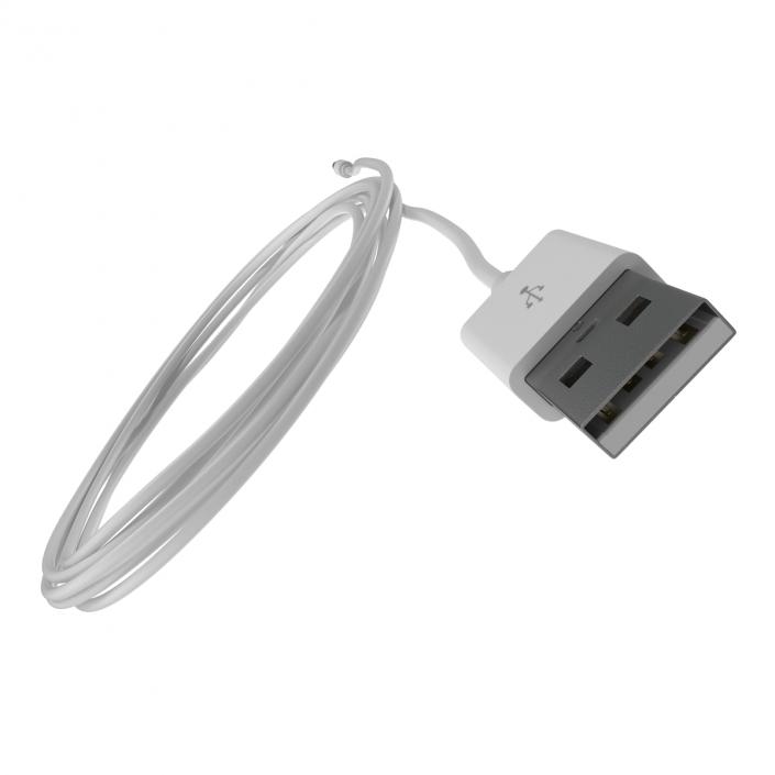 3D Apple iPod shuffle USB Cable model