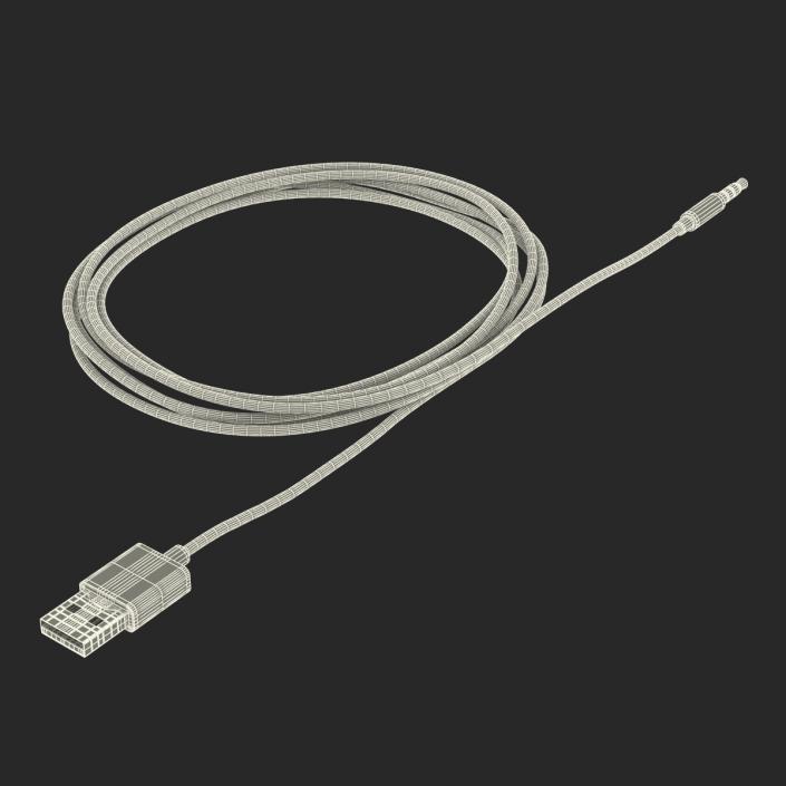 3D Apple iPod shuffle USB Cable model