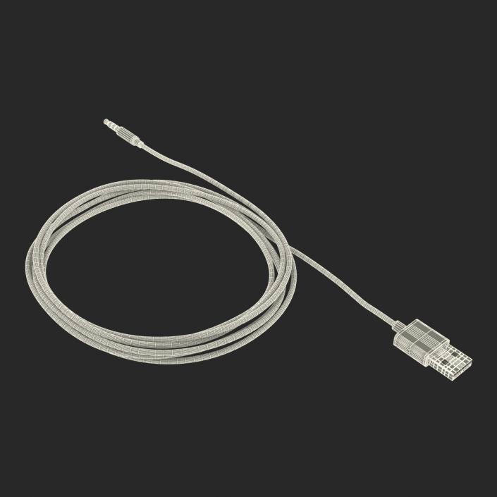 3D Apple iPod shuffle USB Cable model