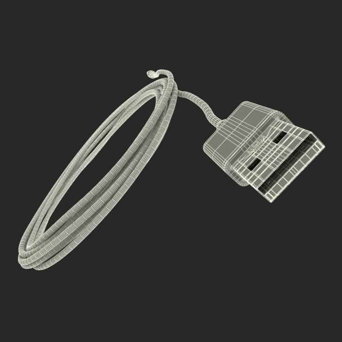 3D Apple iPod shuffle USB Cable model