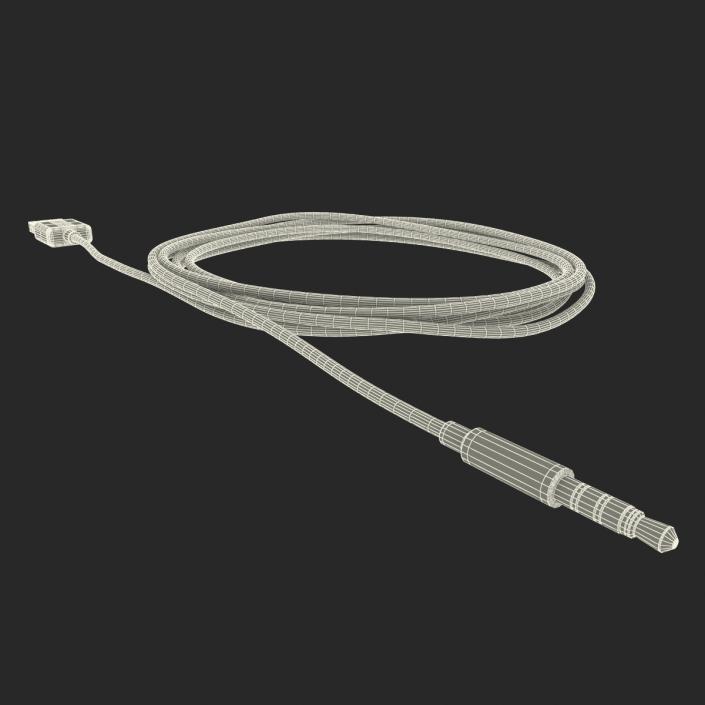 3D Apple iPod shuffle USB Cable model