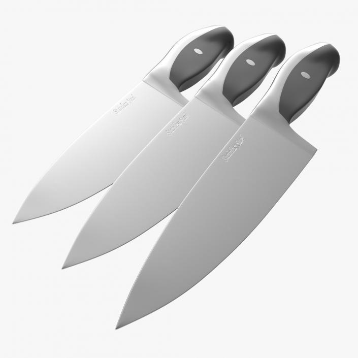 Chefs Knife 10 inch 3D model