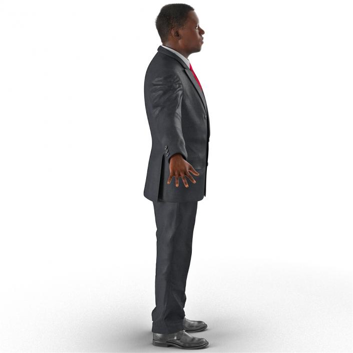 Businessman African American with Hair Rigged 2 3D