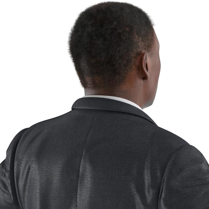 Businessman African American with Hair Rigged 2 3D