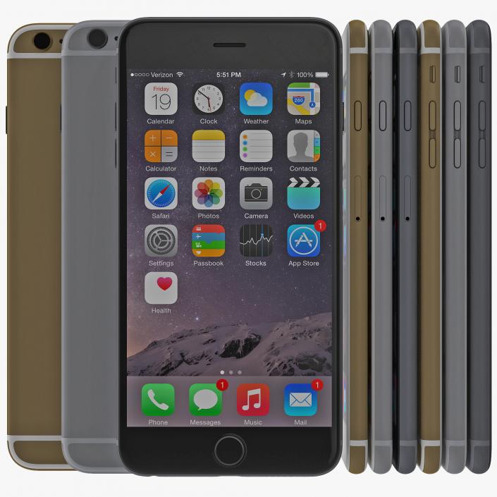 iPhone 6 Plus 3D Models Set 2 3D model