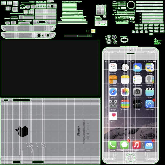 iPhone 6 Plus 3D Models Set 2 3D model