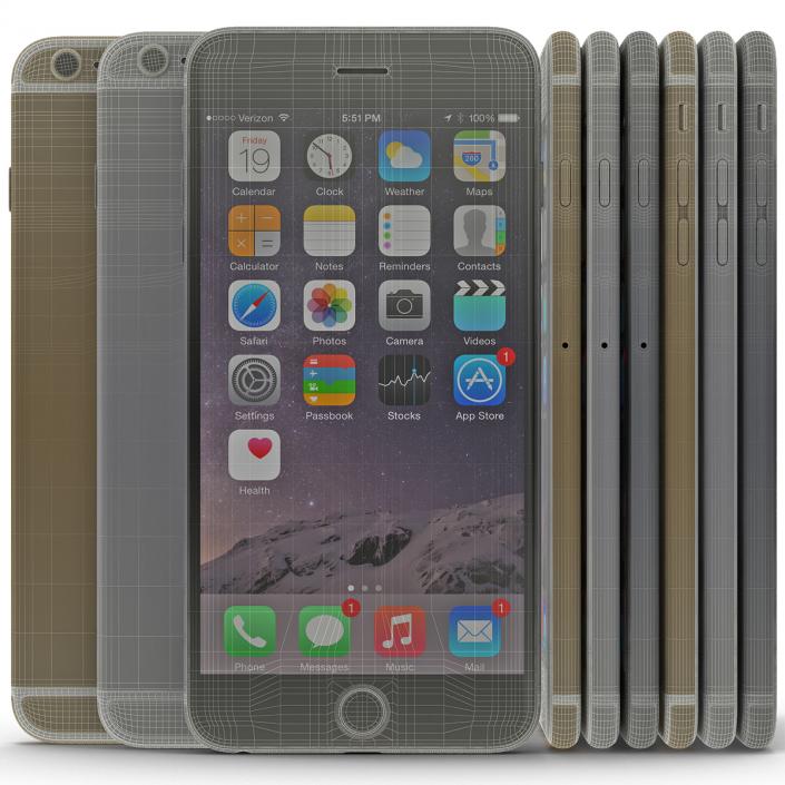 iPhone 6 Plus 3D Models Set 2 3D model