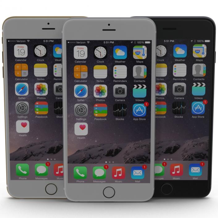 iPhone 6 Plus 3D Models Set 2 3D model