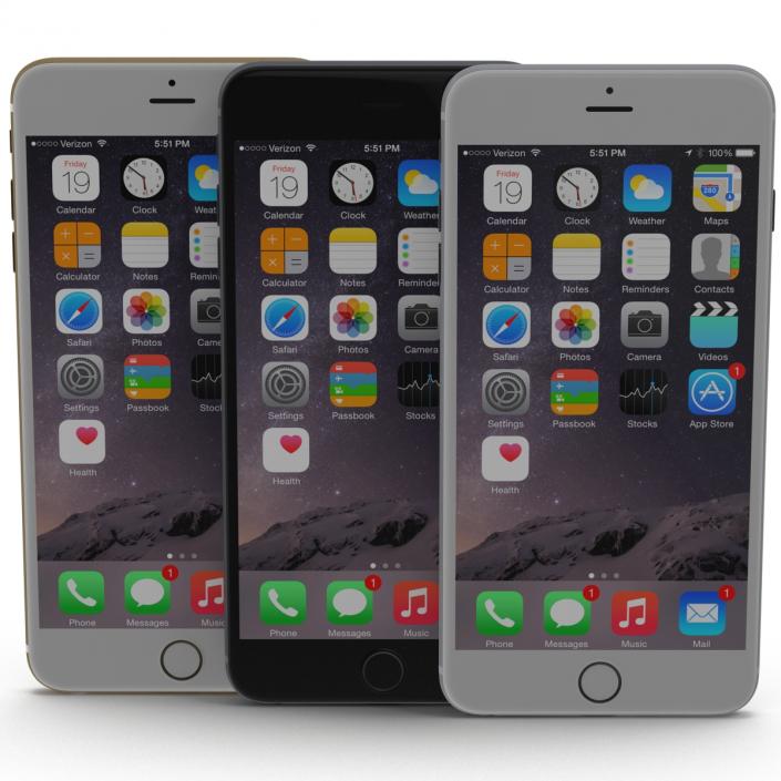 iPhone 6 Plus 3D Models Set 2 3D model