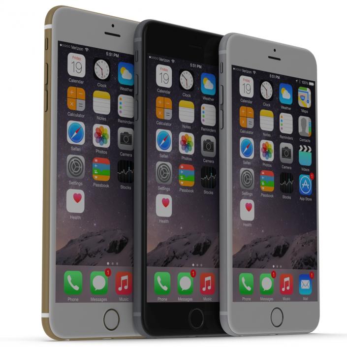 iPhone 6 Plus 3D Models Set 2 3D model