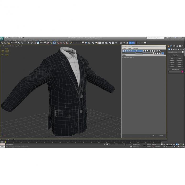 3D Mens Suit Jacket 2 model