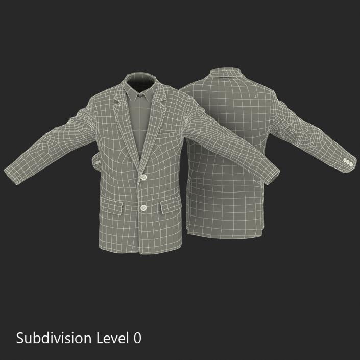 3D Mens Suit Jacket 2 model