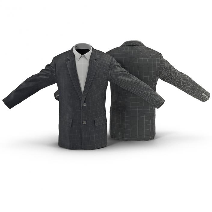 3D Mens Suit Jacket 2 model