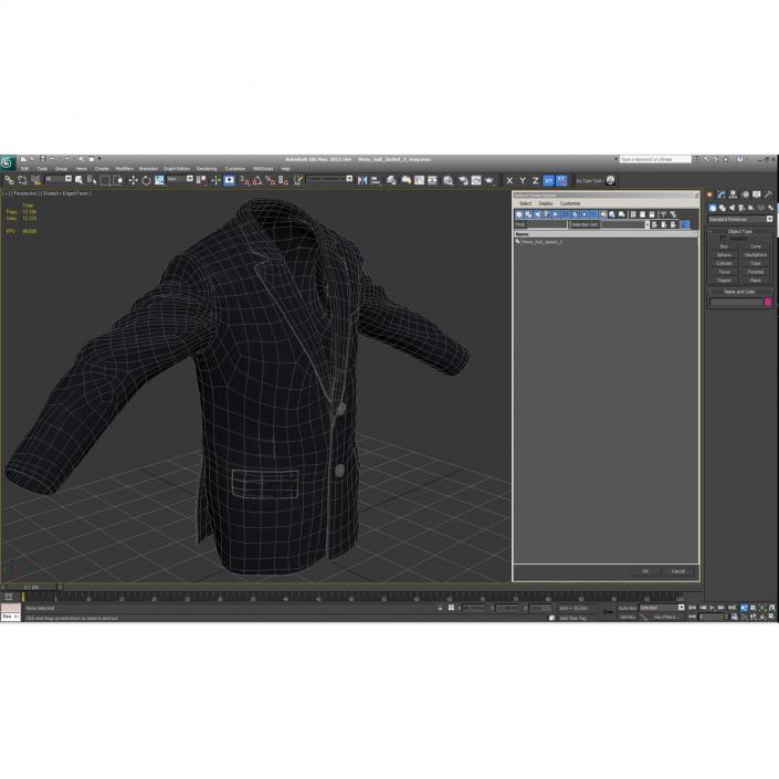 3D Mens Suit Jacket 3 model