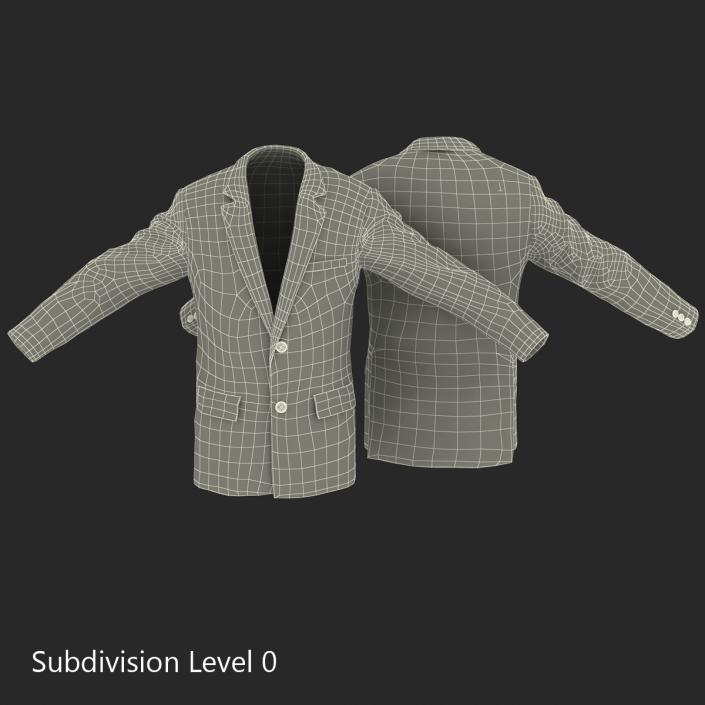 3D Mens Suit Jacket 3 model