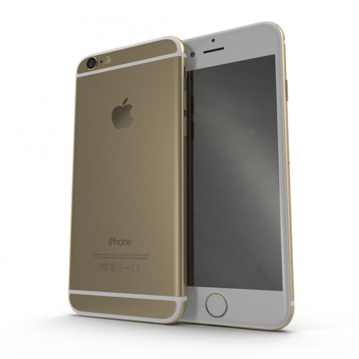 3D iPhone 6 Gold model