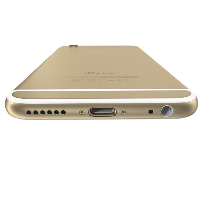 3D iPhone 6 Gold model