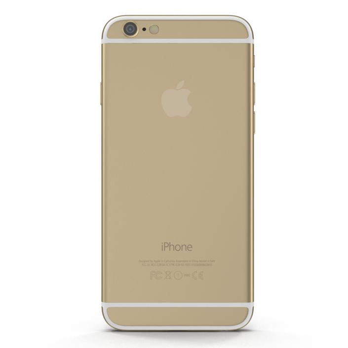 3D model iPhone 6 Gold 2