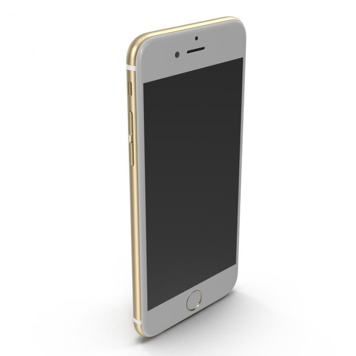 3D model iPhone 6 Gold 2