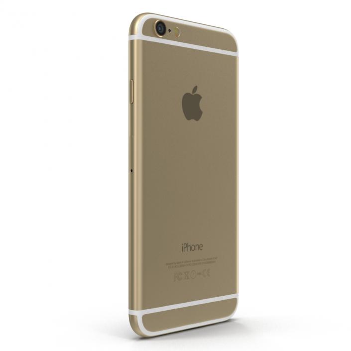 3D model iPhone 6 Gold 2