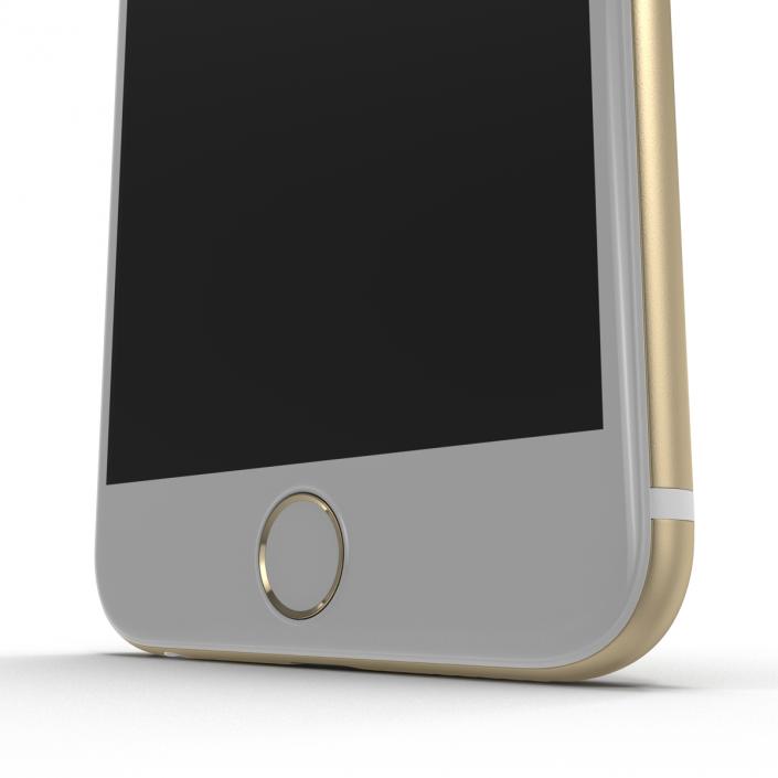 3D model iPhone 6 Gold 2