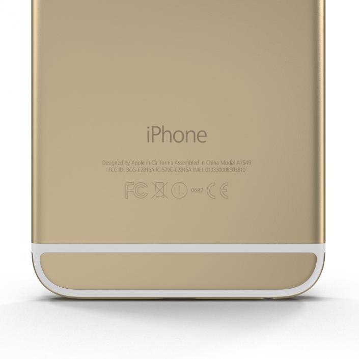 3D model iPhone 6 Gold 2