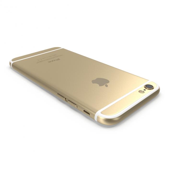 3D model iPhone 6 Gold 2