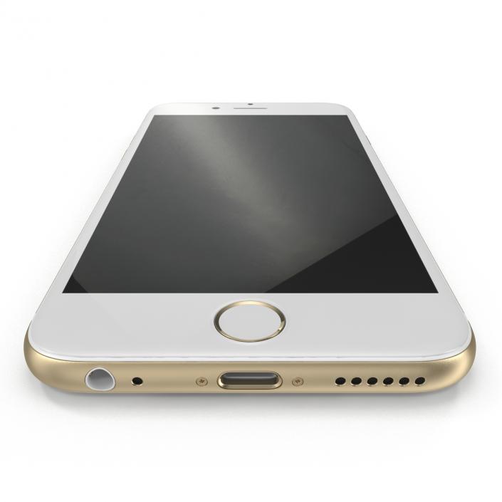 3D model iPhone 6 Gold 2