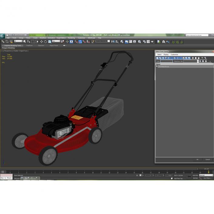 3D model Push Lawn Mower