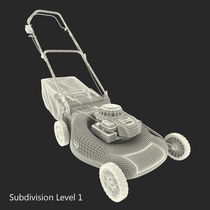 3D model Push Lawn Mower