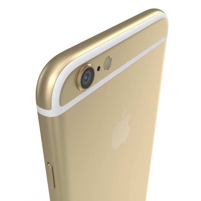 3D model iPhone 6 Gold 2