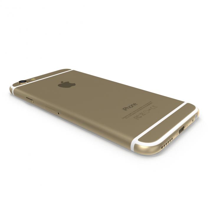 3D model iPhone 6 Gold 2