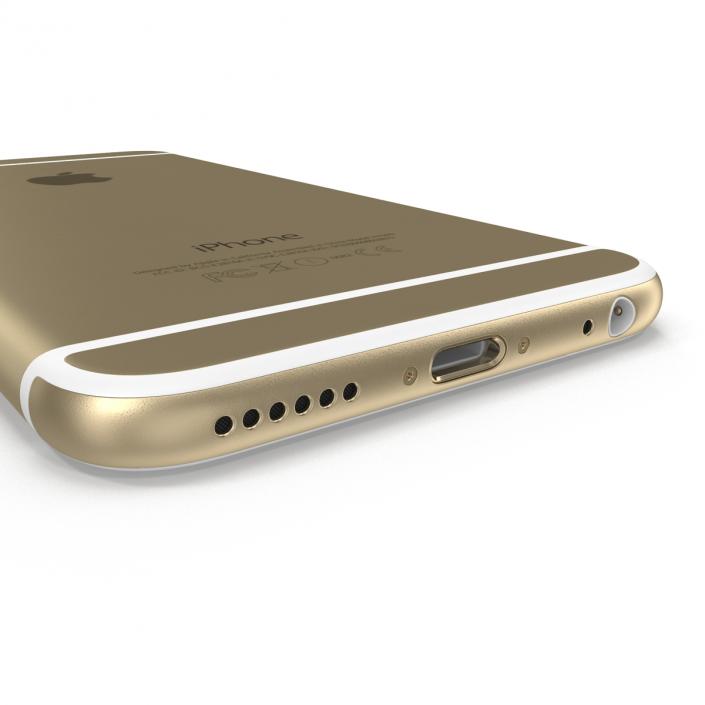 3D model iPhone 6 Gold 2