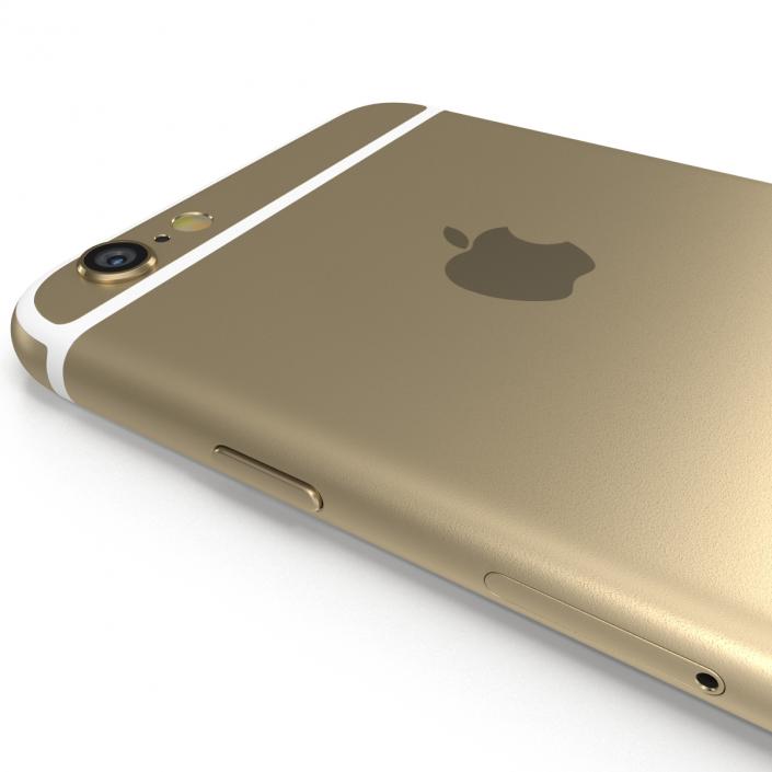 3D model iPhone 6 Gold 2