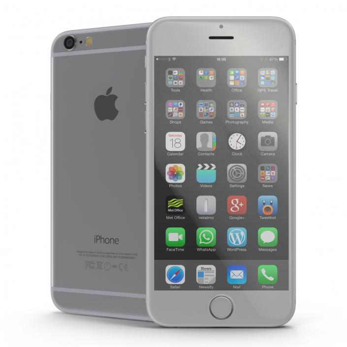 iPhone 6 Silver 2 3D