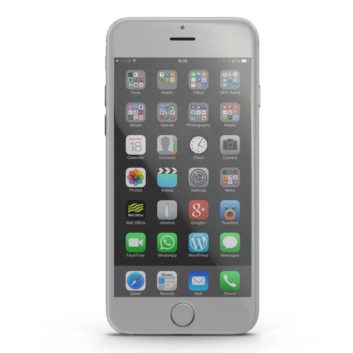 iPhone 6 Silver 2 3D