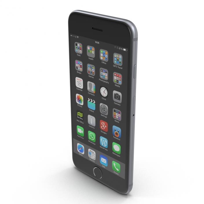 3D iPhone 6 Space Gray 2