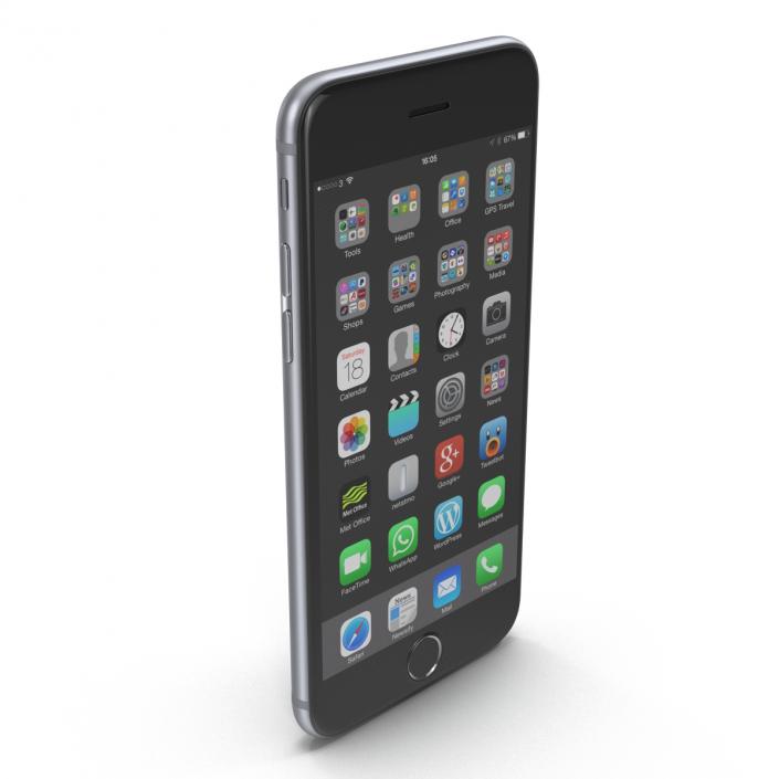 3D iPhone 6 Space Gray 2