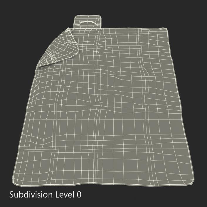 3D Picnic Blanket Red model