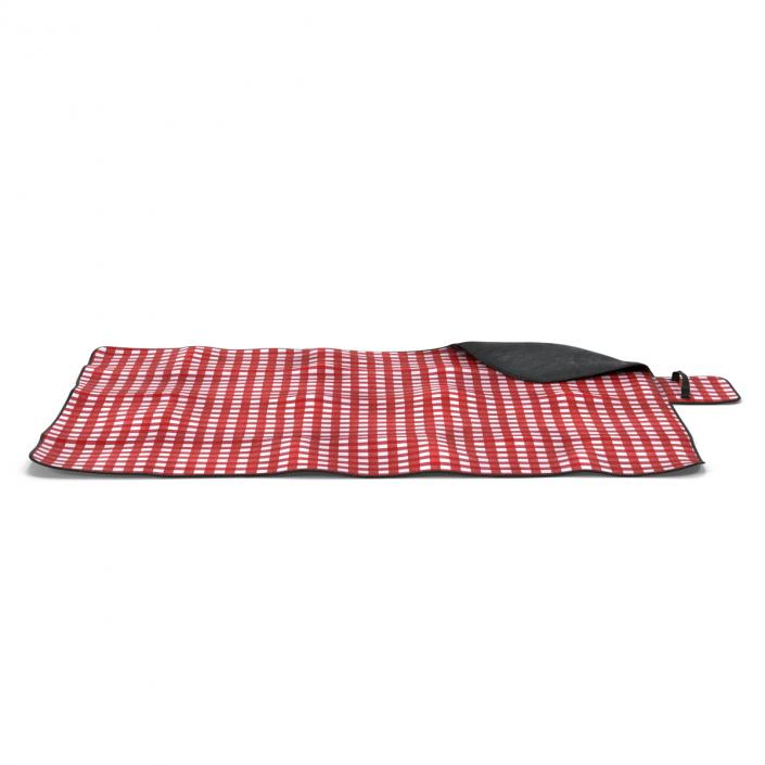 3D Picnic Blanket Red model