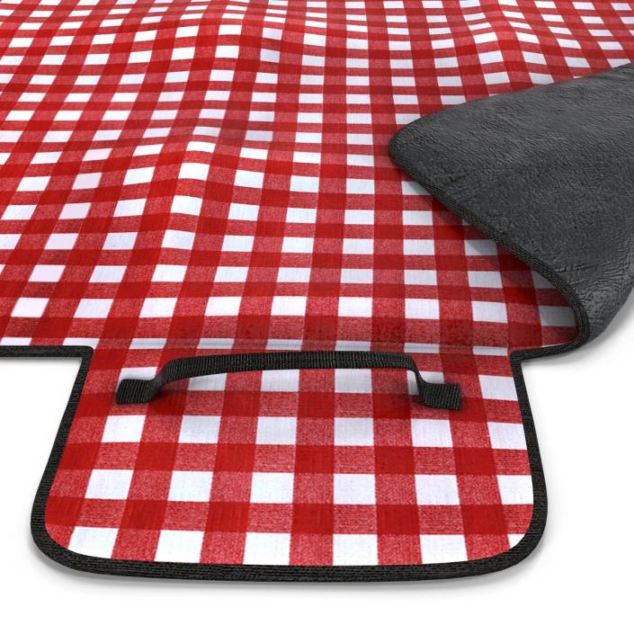 3D Picnic Blanket Red model