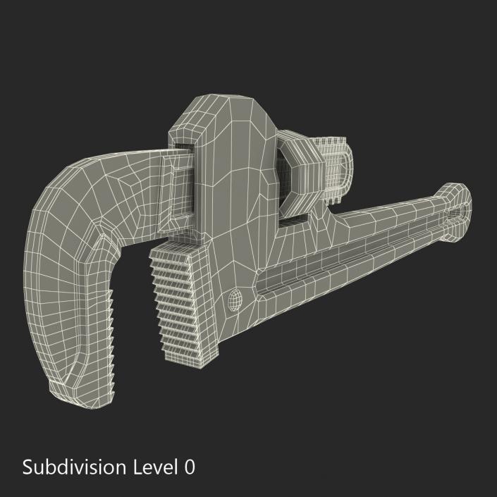 Pipe Wrench 10 inch 3D model