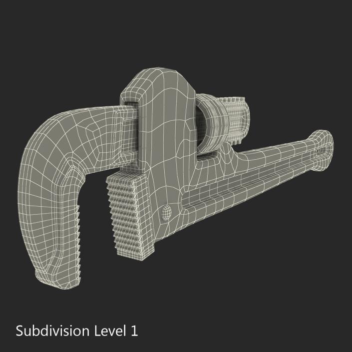 Pipe Wrench 10 inch 3D model