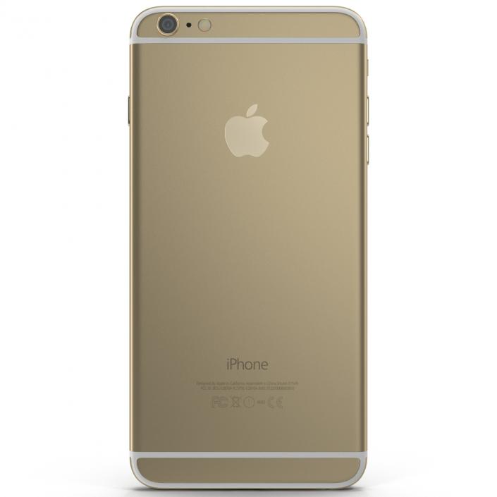 3D model iPhone 6 Plus Gold 2