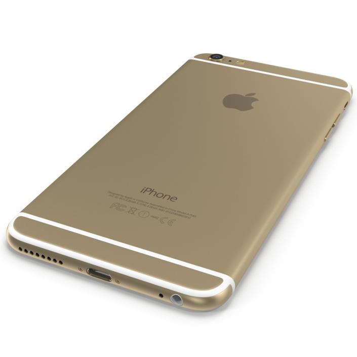 3D model iPhone 6 Plus Gold 2