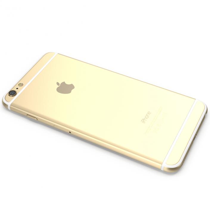 3D model iPhone 6 Plus Gold 2