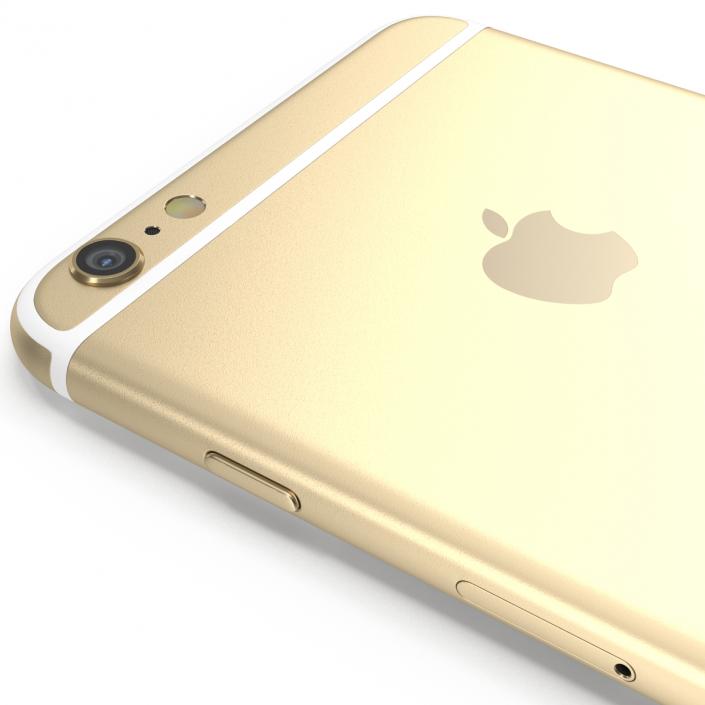 3D model iPhone 6 Plus Gold 2