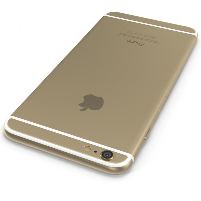 3D model iPhone 6 Plus Gold 2